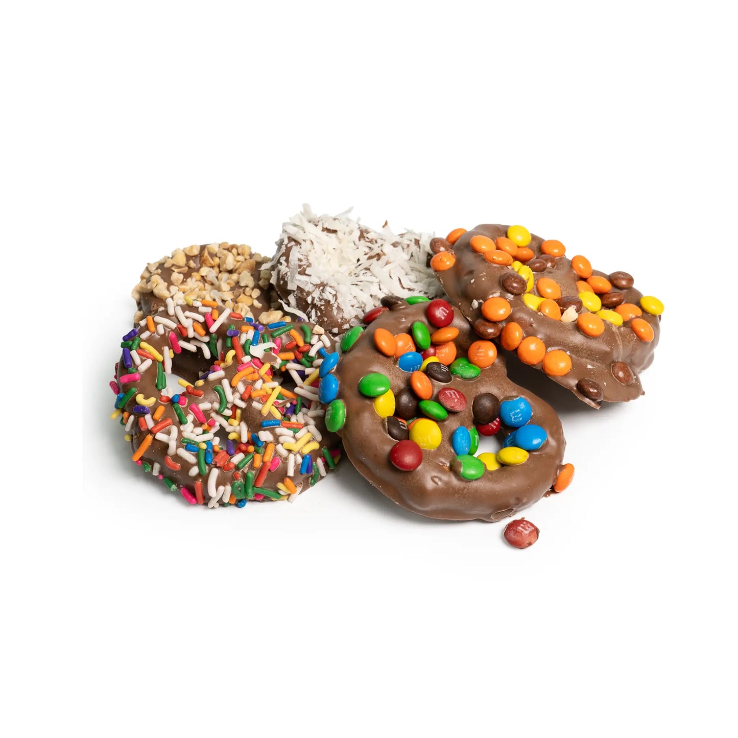 Chocolate Covered & Sprinkled Sourdough Pretzel Twists